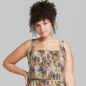 Wild Fable Floral Corset Tank Top